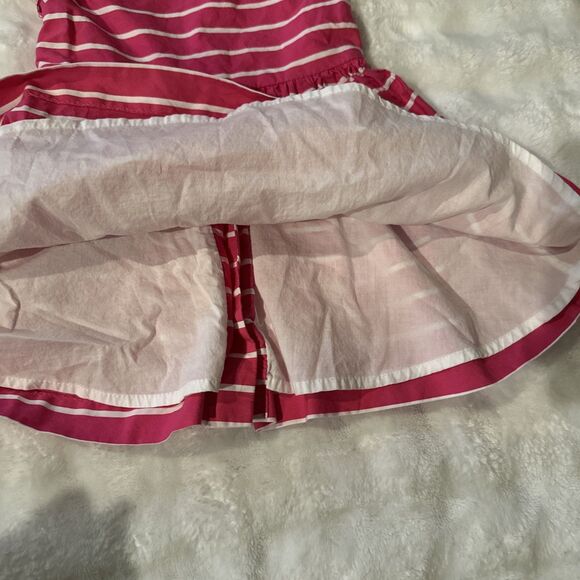 Ralph Lauren White Label Baby Girls 9 Months Pink White Dress Lined Cap Sleeve - Picture 5 of 9